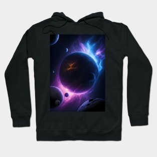 Planets Lights In Space Hoodie